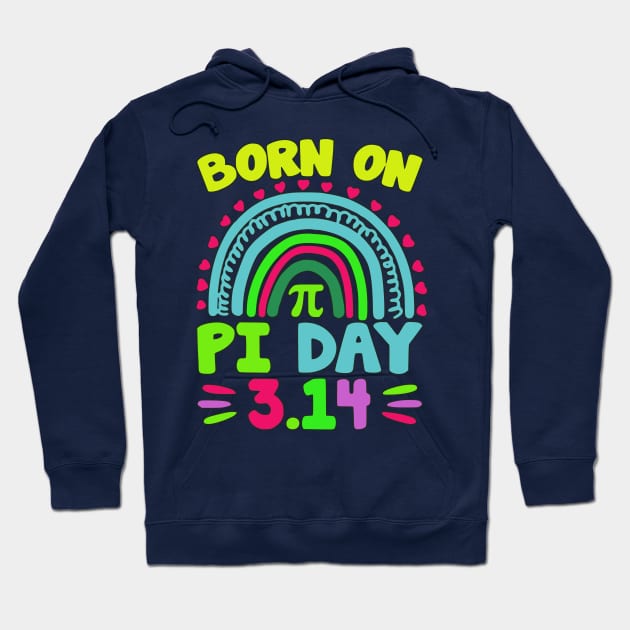 BORN on PI DAY FUNNY Pi Day Birthday Hoodie by Scarebaby